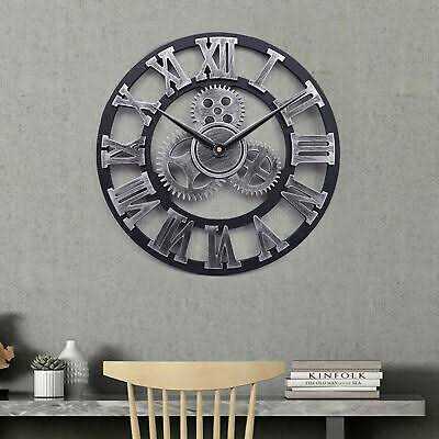 Roman Wall Clock Silver – Elegant Decorative Wall Clock for Home & Office