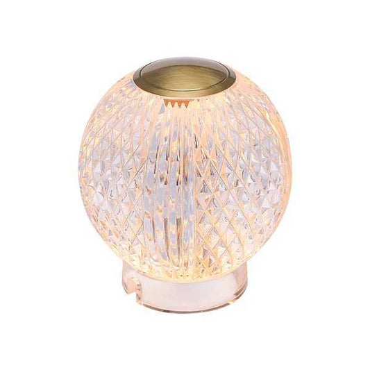 Crystal Round Lamp – Diamond Pattern Rechargeable Touch Night Light