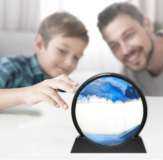 3D Moving Sand Art Lamp – Dynamic Flowing Sand Painting Night Light