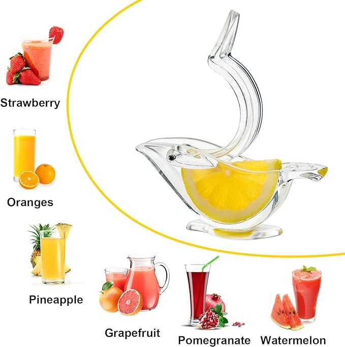 Bird Shape Manual Lemon Squeezer – Elegant Acrylic Citrus Juicer & Lime Press