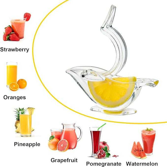 Bird Shape Manual Lemon Squeezer – Elegant Acrylic Citrus Juicer & Lime Press