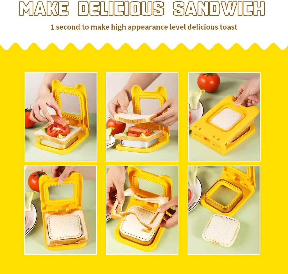 Stainless Steel Sandwich Cutter – DIY Uncrustables Maker &amp; Sealer Mold