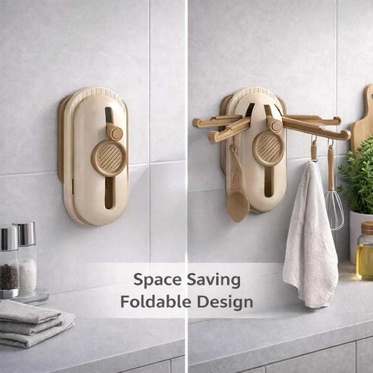5-Claw Retractable Wall Hook – Smart & Space-Saving Storage