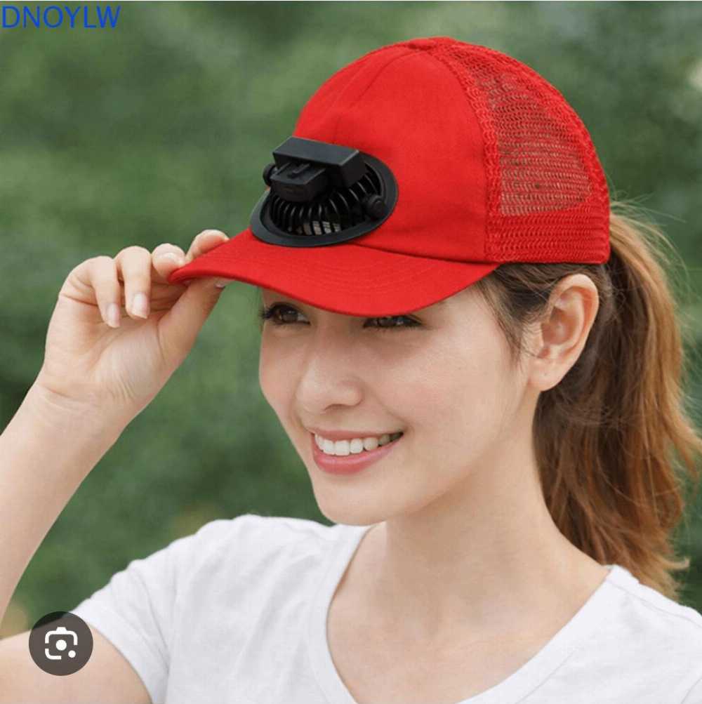Summer Cooling Fan Sunhat – Breathable Mesh Hat with USB Type-C Rechargeable Personal Cooling Fan for Outdoor Travel, Gardening & Beach