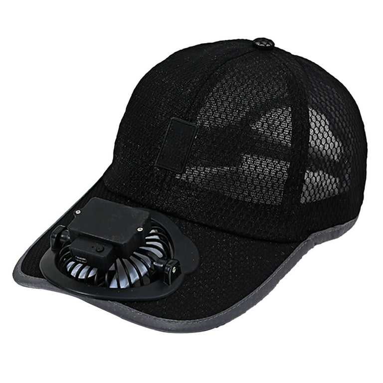 Summer Cooling Fan Sunhat – Breathable Mesh Hat with USB Type-C Rechargeable Personal Cooling Fan for Outdoor Travel, Gardening & Beach